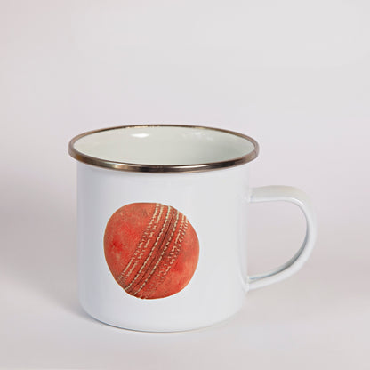 Cricket Old Ball Enamel Mug