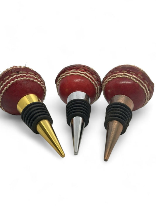 CRICKET-GIFTS Wine Stopper Real Leather Mini Cricket Ball Suitable for bottles up to 20mm Diameter