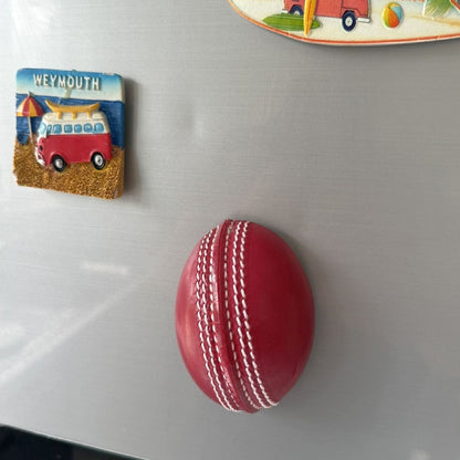 Half Cricket Ball Bottle Opener, Fridge Magnet and Paperweight