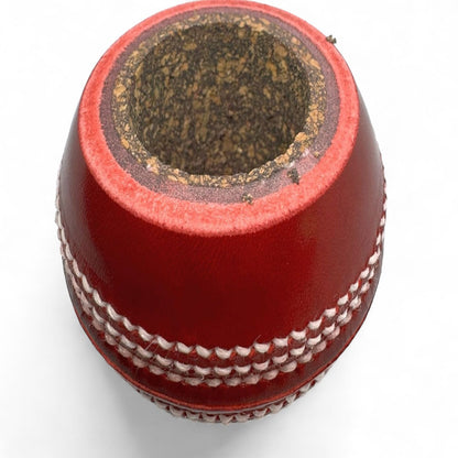 CRICKET-GIFTS - Cricket Ball Pen Holder | Handcrafted Australian Leather | Cork & Rubber Core | Ideal Desk Accessory for Cricket Enthusiasts | Cricket Mugs & More, Leather