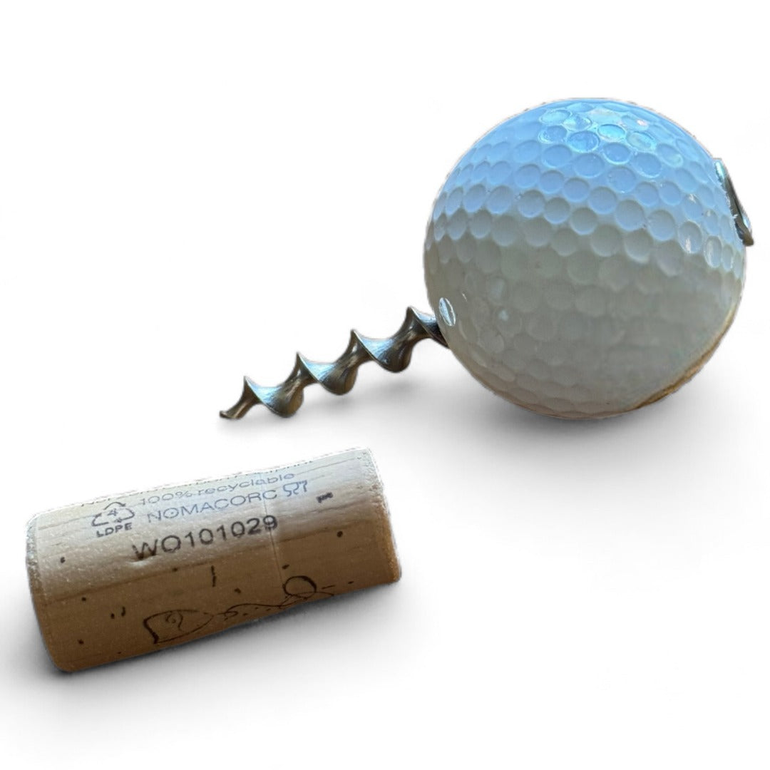 Reclaimed Golf Ball Wine Bottle Opener