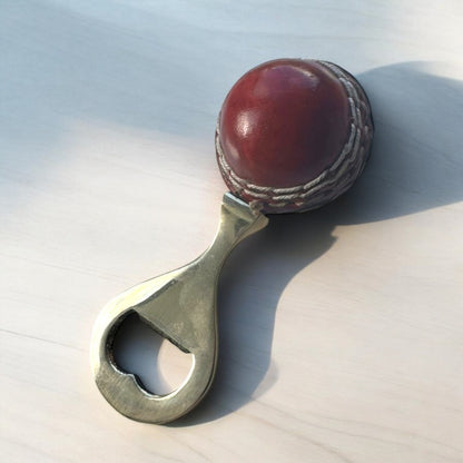 CRICKET-GIFTS Mini Cricket Ball Bottle Opener ? Unique Sports-Themed Bottle Opener Crafted from a Mini Cricket Ball ? Perfect Gift for Cricket Fans, Bar Accessories, and Home Use