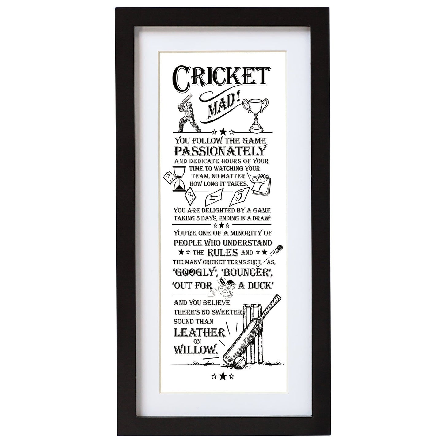 Cricket wall art