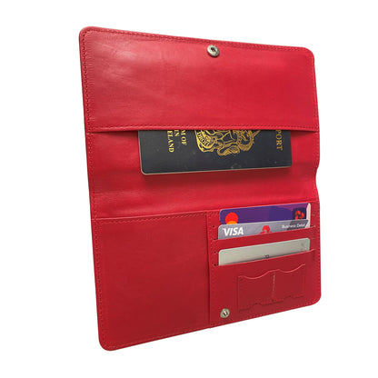 Embossed Real Cricket Leather Travel Wallet Passport Holder